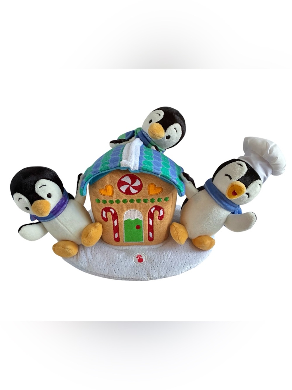 Hallmark Plush Penguin Gingerbread House Christmas Baking Buddies Works
